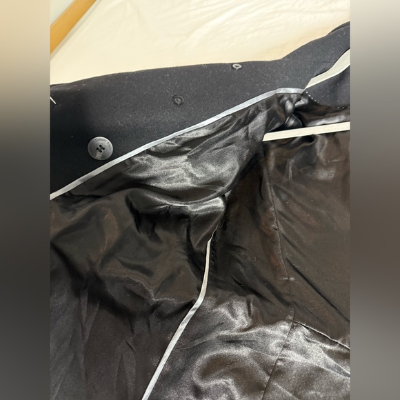 Calvin Klein Military Princess Pea Coat Womens 8 M Black Double Breasted Jacket - Picture 8 of 10